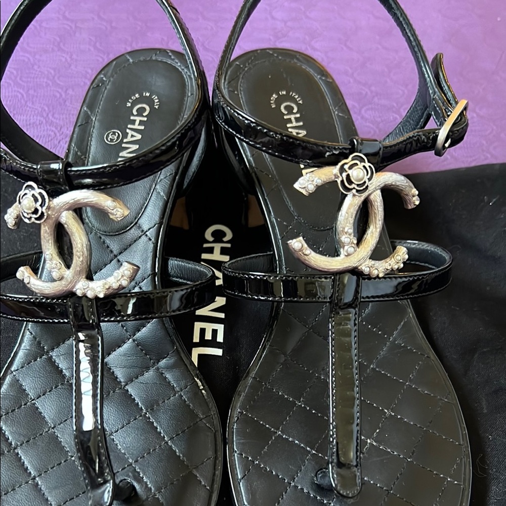 Chanel Black Sandals - Picture 4 of 8